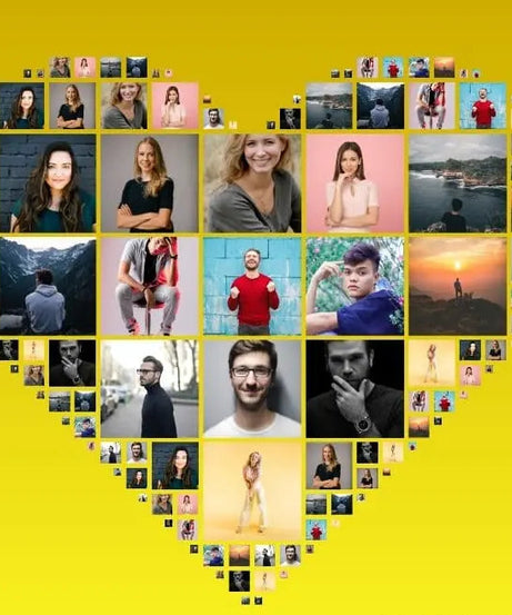 Couple Heart Frame Collage fattycraft