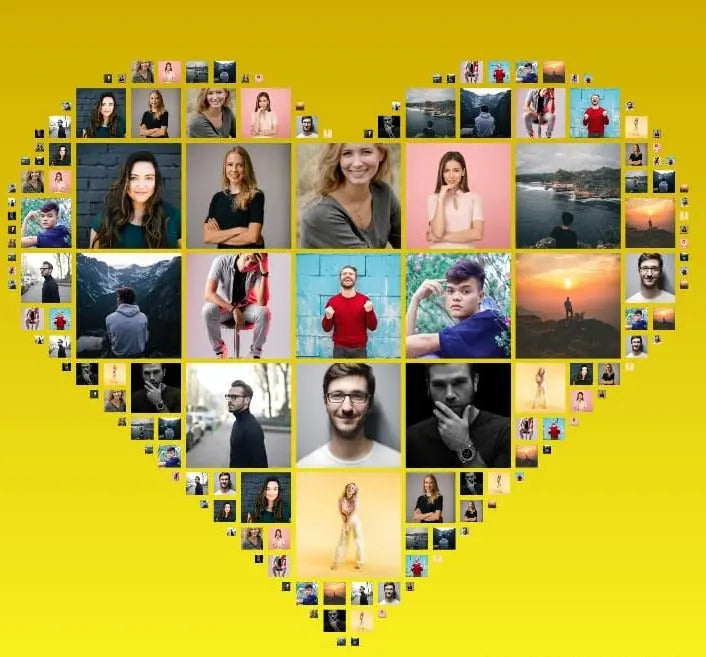 Couple Heart Frame Collage fattycraft