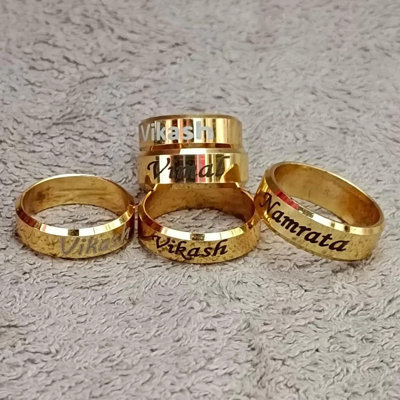 Customized Name Ring  With gold platted fattycraft