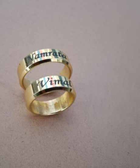 Customized Name Ring  With gold platted fattycraft