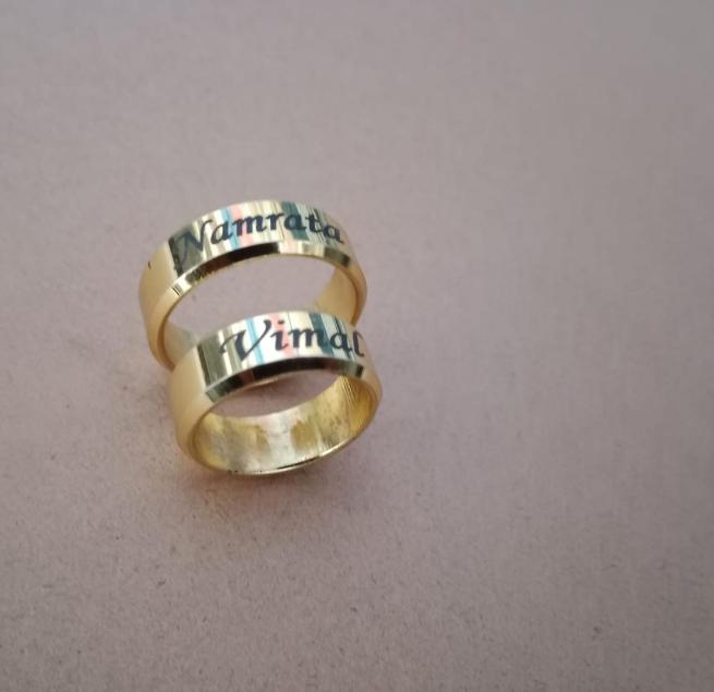 Customized Name Ring  With gold platted fattycraft