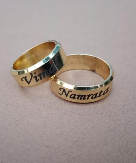 Customized Name Ring  With gold platted fattycraft