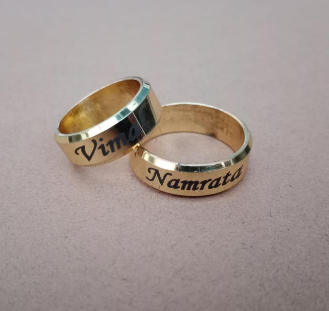 Customized Name Ring  With gold platted fattycraft