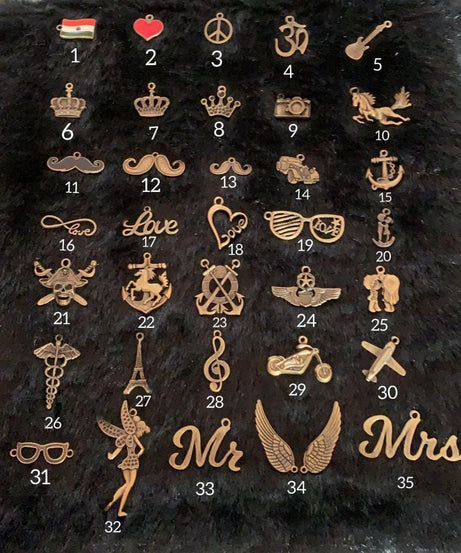 Customized Keychain  With your Name & Charm fattycraft