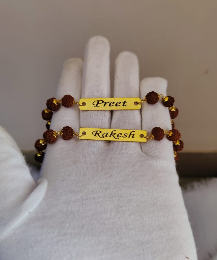 Customized Metal Name Rakhi Bracelets
