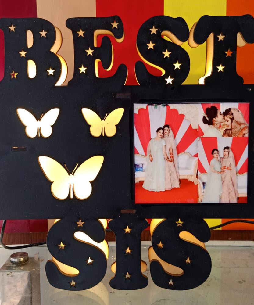 Customized Led Photo Frame For Sister Photography