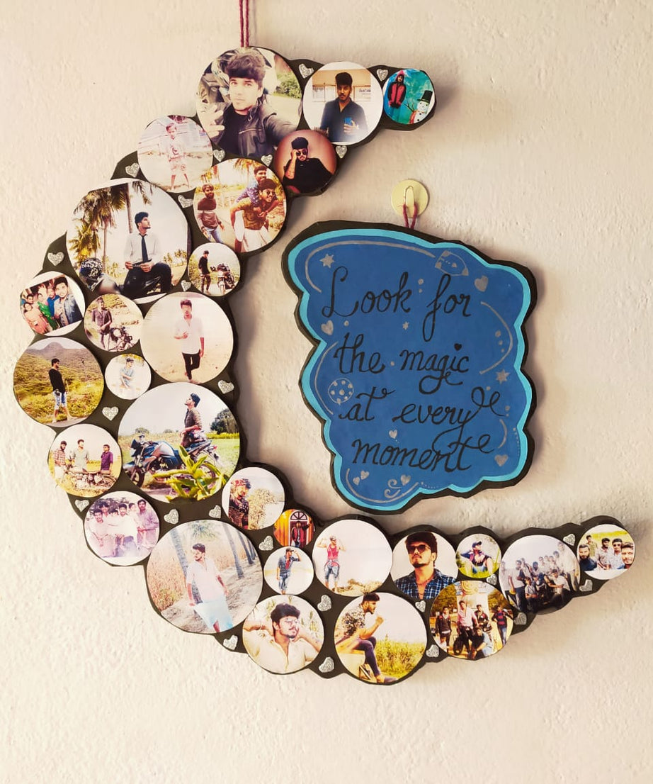 Moon Shaped Photo Wall Hanging Photo Albums