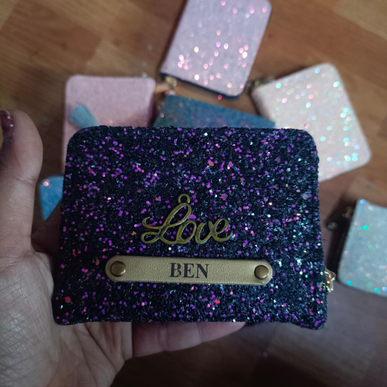 Custom Made Miniature Glitter Clutch