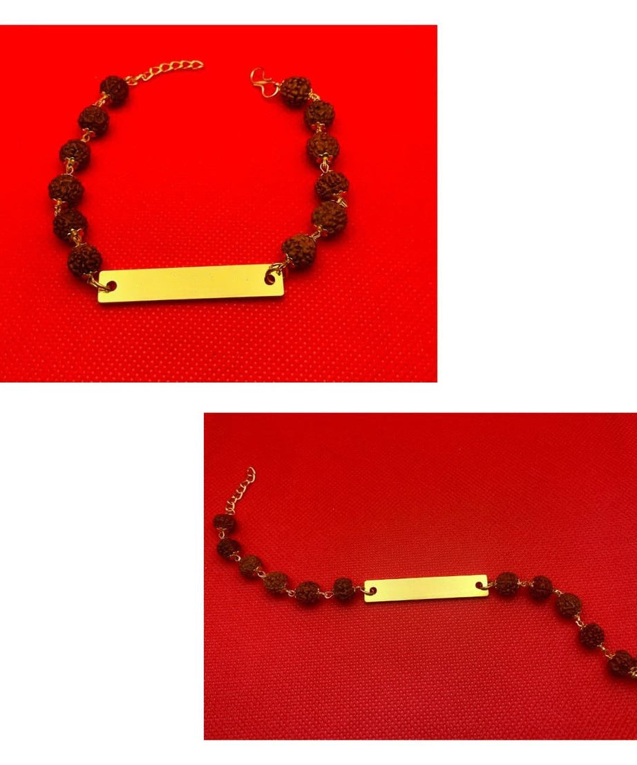 Customized Metal Name Rakhi Bracelets