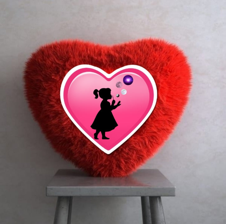 Customized Heart Throw Pillow