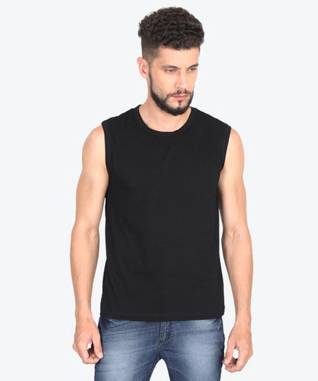 Customized Mens Gym Vest S / Black