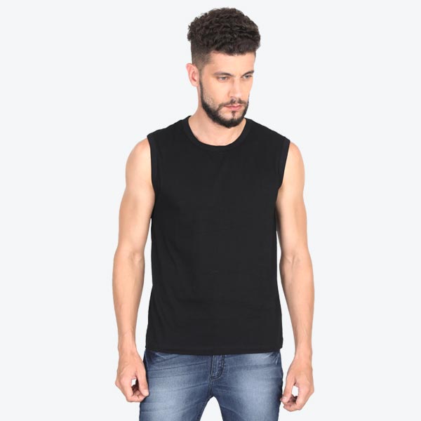 Customized Mens Gym Vest S / Black