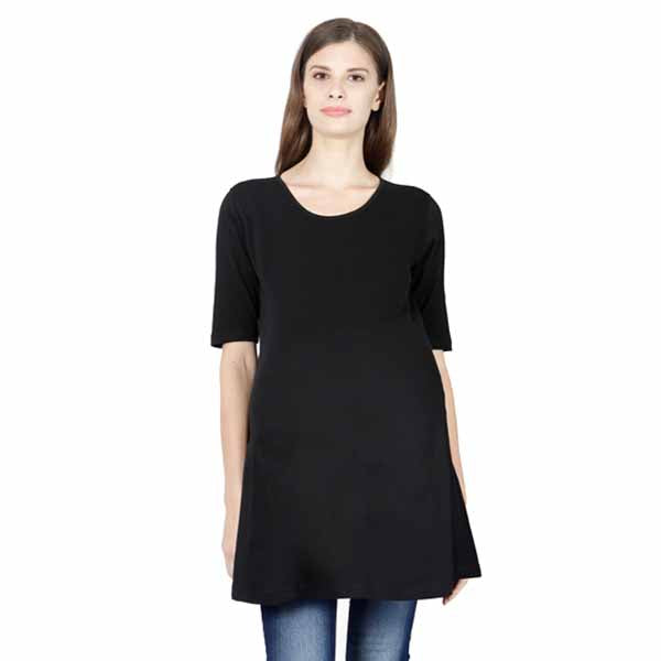 Customizable Maternity T-Shirt For Women S / Black