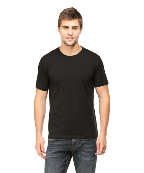 Customized Standard Mens Collar T-Shirt Black