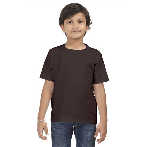 Customized Kids Boys T-Shirt 0 To 13 Years / Coffee Brown