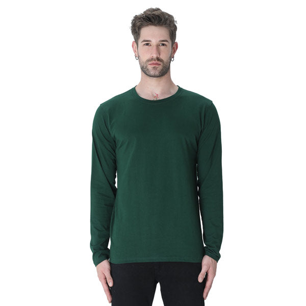 Customized Mens Full Sleeve T Shirt S / Green