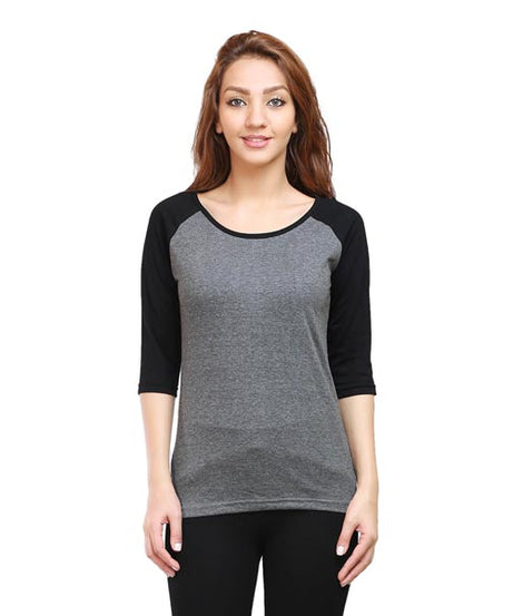 Customized Womens Raglan T-Shirt S / Charcoal Malenge