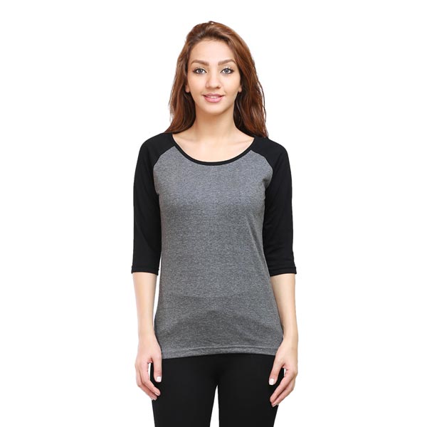 Customized Womens Raglan T-Shirt S / Charcoal Malenge