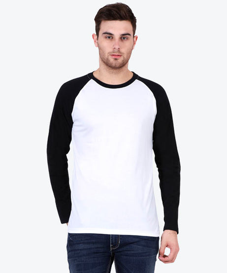 Customized Mens Full Hand T-Shirt S / White