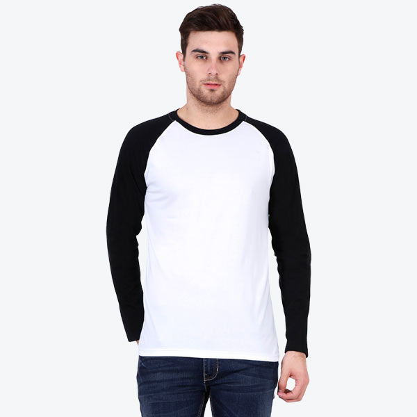 Customized Mens Full Hand T-Shirt S / White