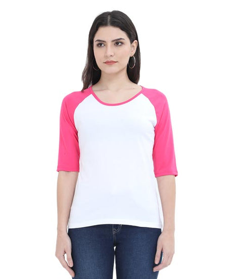 Customized Womens Raglan T-Shirt S / Pink