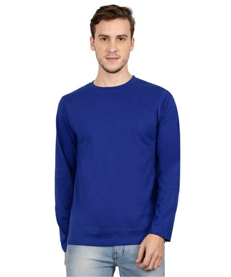 Customized Mens Full Sleeve T Shirt S / Royal Blue