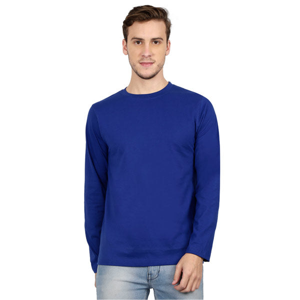 Customized Mens Full Sleeve T Shirt S / Royal Blue