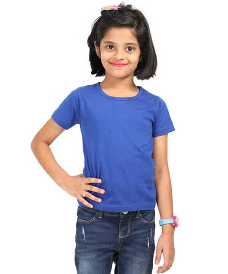 Customizable Standard Girls T Shirt 0-13 Years / Royal Blue