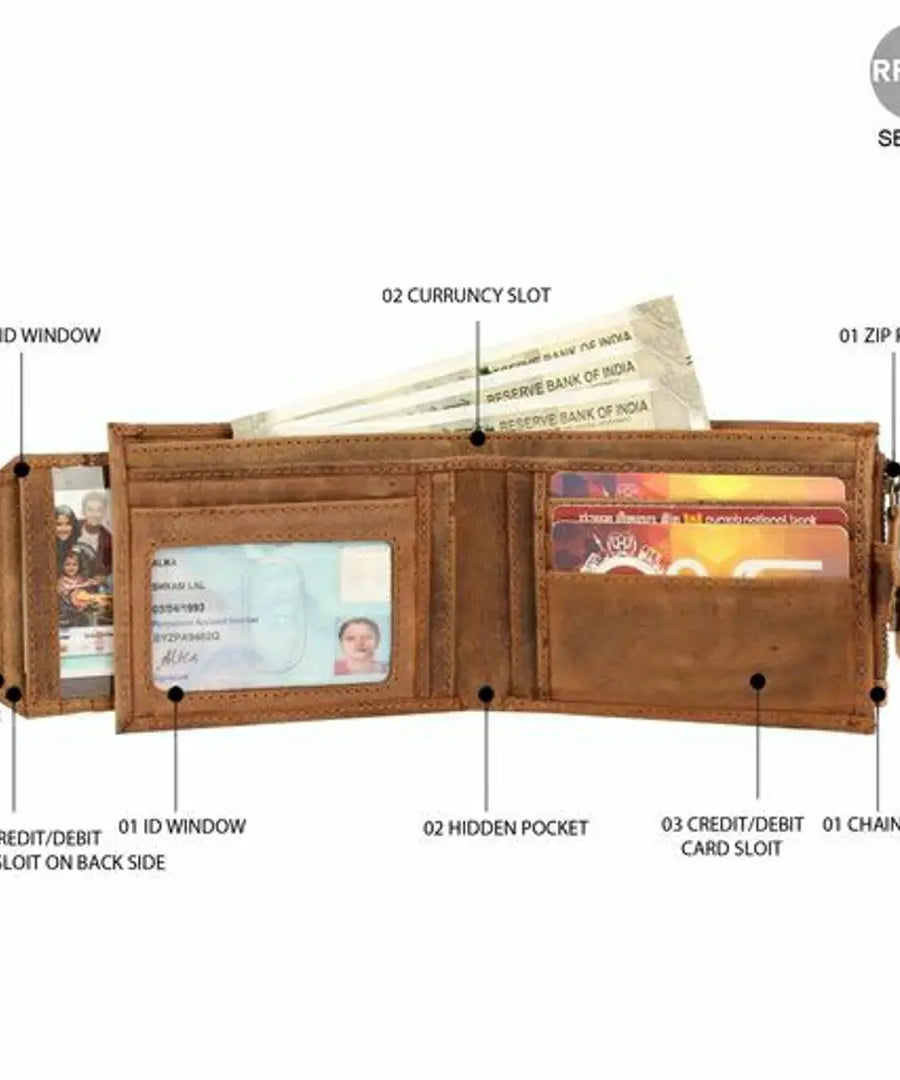Genuine Leather wallet Brown