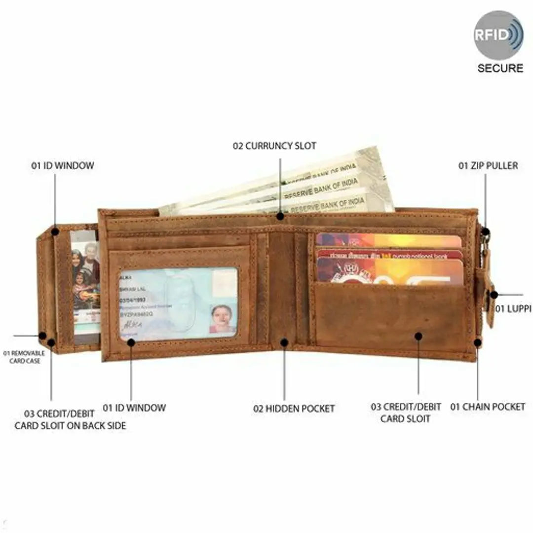 Genuine Leather wallet Brown