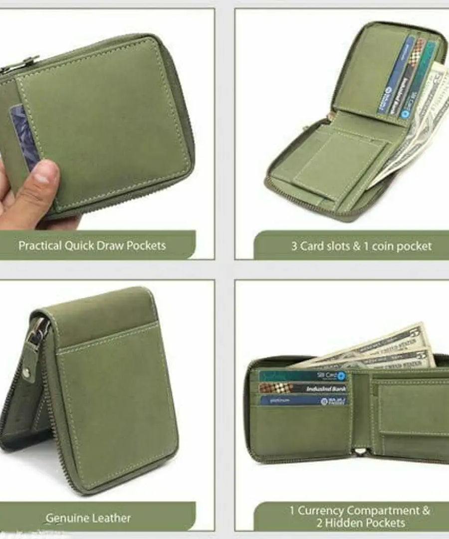 Leather Wallet green