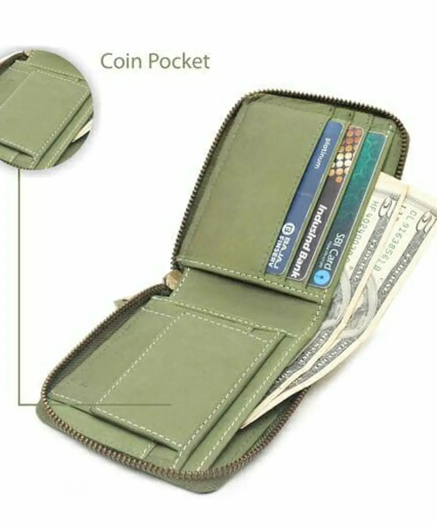 Leather Wallet green