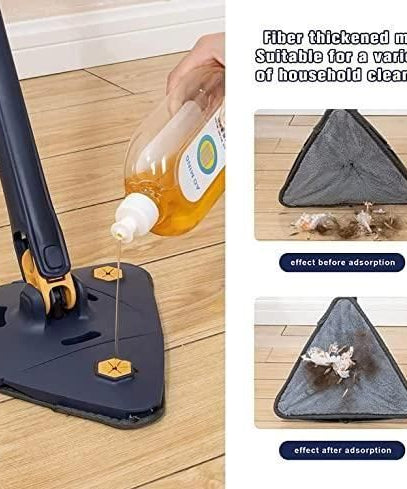 Blue Squeezing Triangle Cleaning Mop