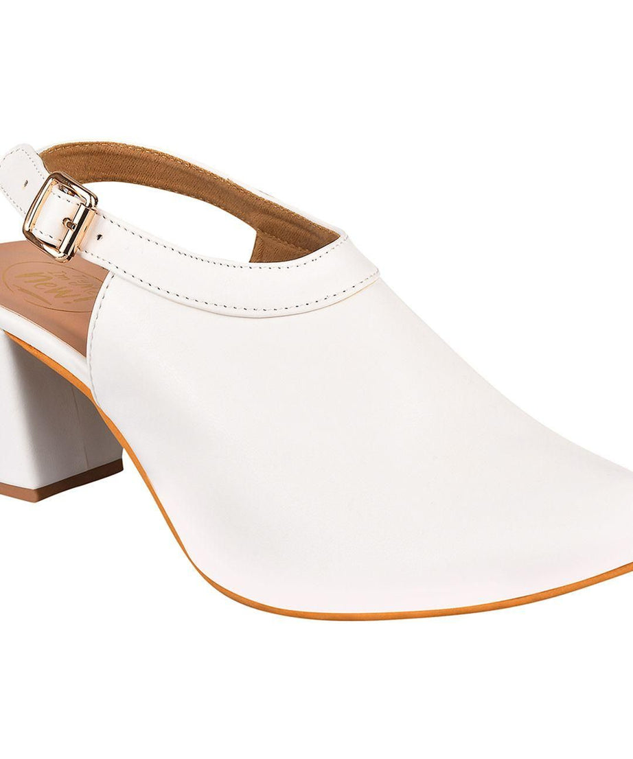 Comfort Block Heel Mule Bellies Sandal For Women's