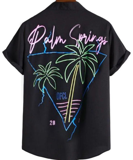 Cotton Color Block Half Sleeves Regular Fit Mens Casual Shirt