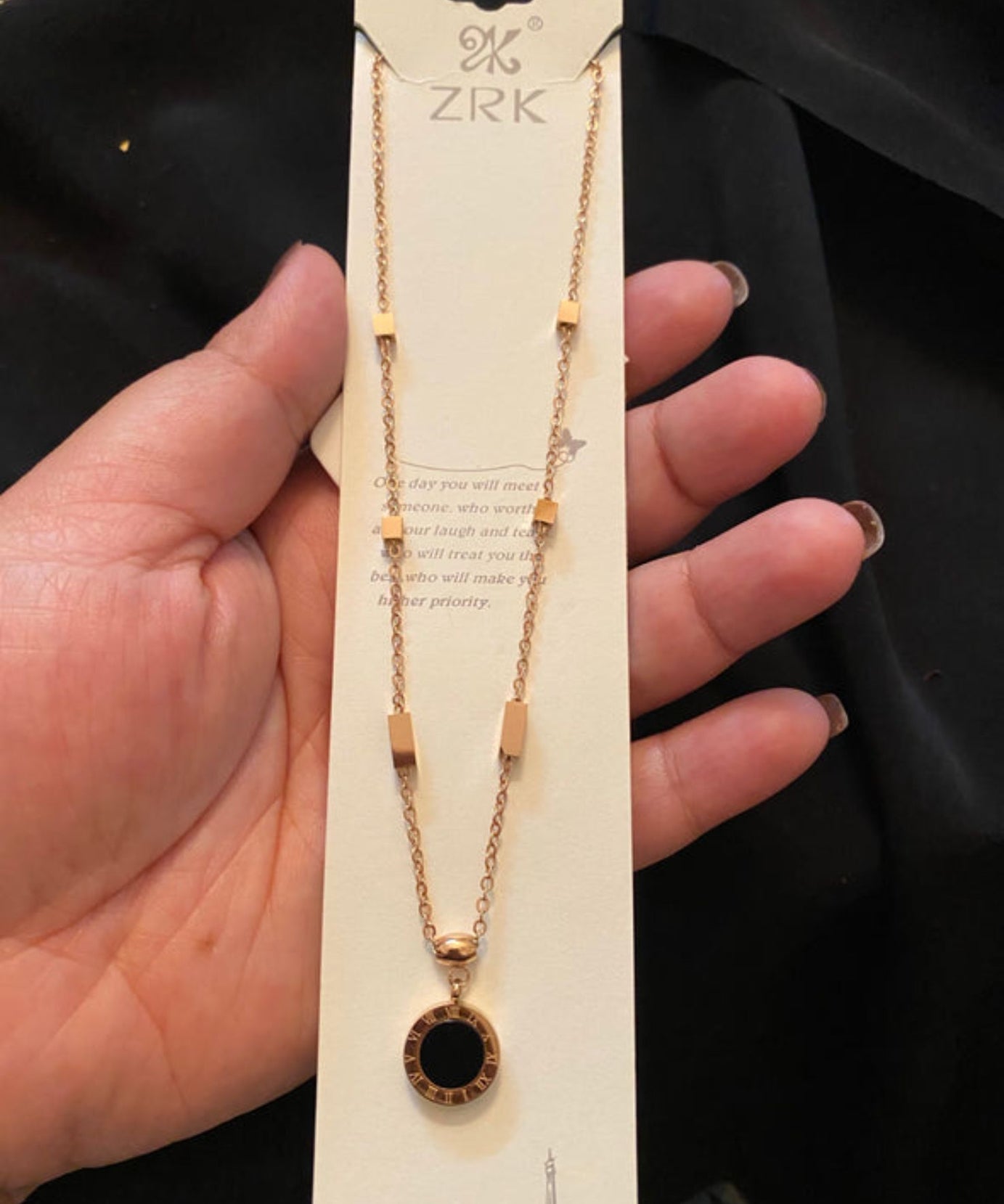Rose Gold High Quality Gold Plated Stainless Steel Round Necklace
