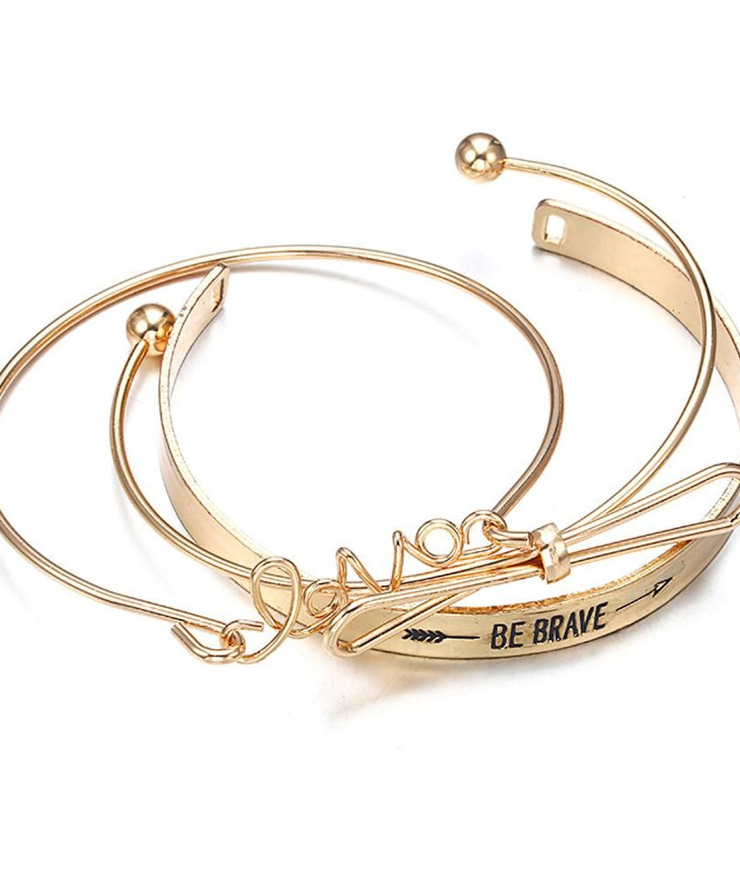 Startling Gold Plated Bracelets (Pack of 3)