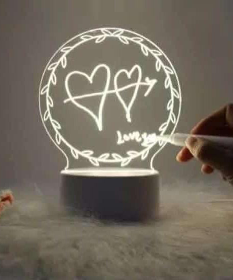 Acrylic Message Board Light LED Night Light, Personalized Night Light, Childs Playroom, Gift for Kids
