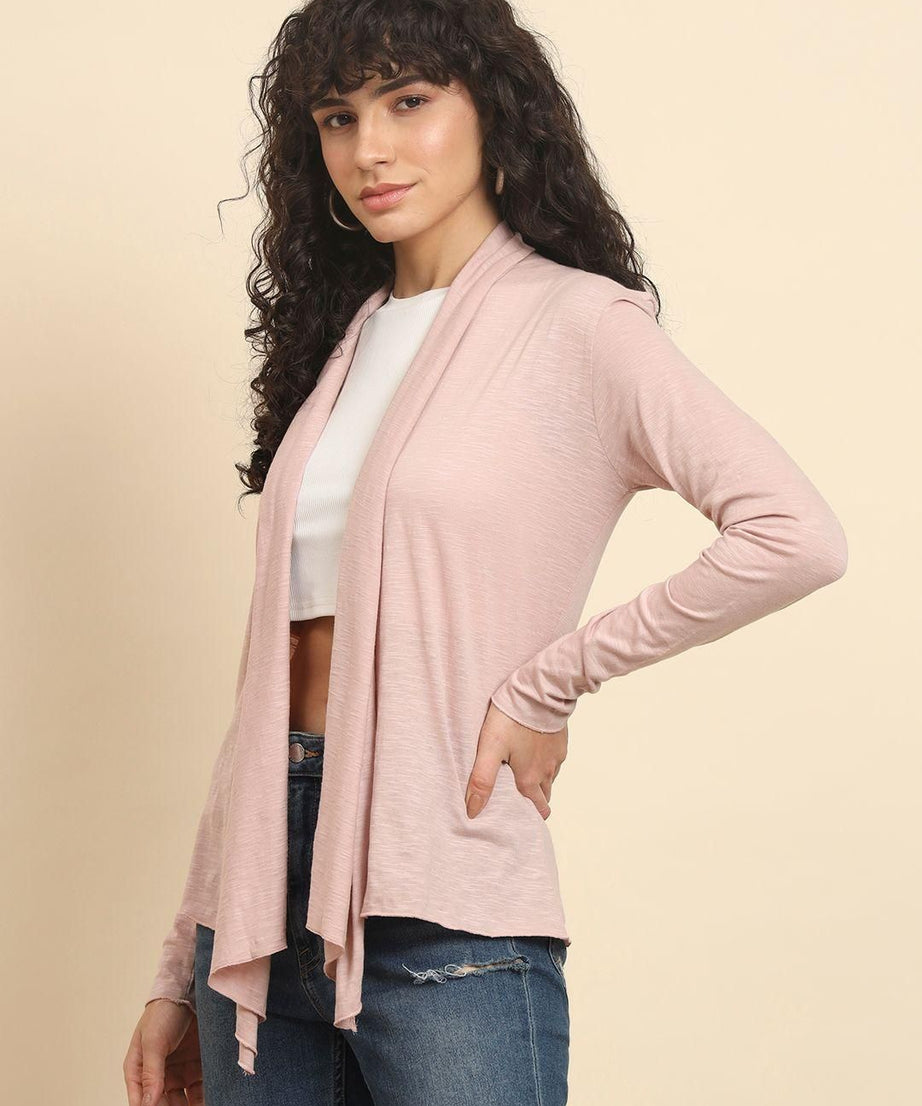 TRENDARREST Women Peach Shrug