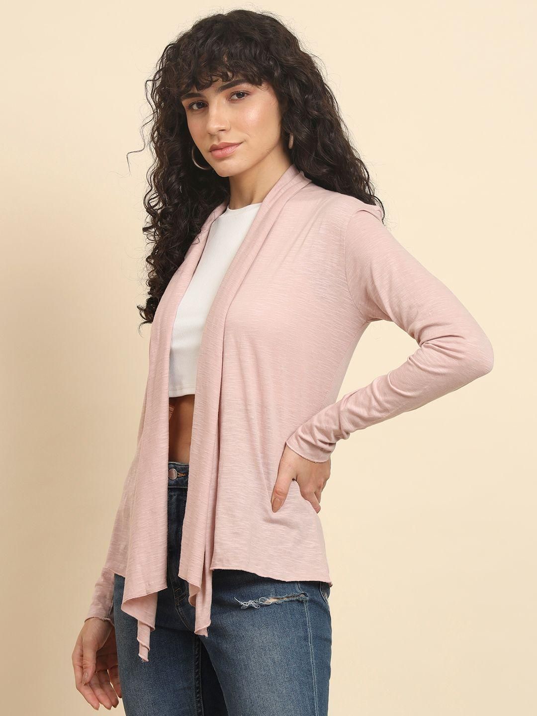 TRENDARREST Women Peach Shrug