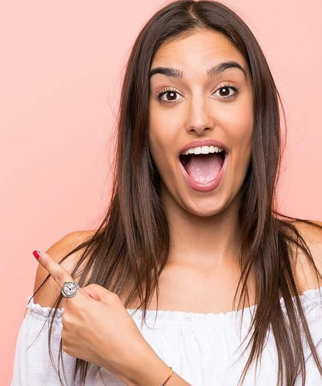 Women's Men's Ring Watch Analogue Quartz on Finger Watch Ring