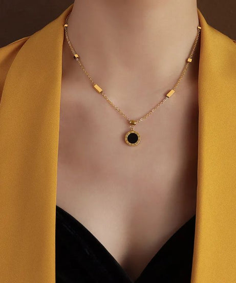 Rose Gold High Quality Gold Plated Stainless Steel Round Necklace