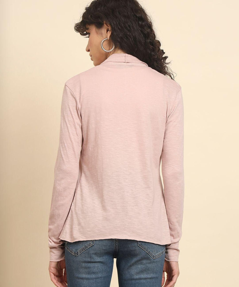 TRENDARREST Women Peach Shrug
