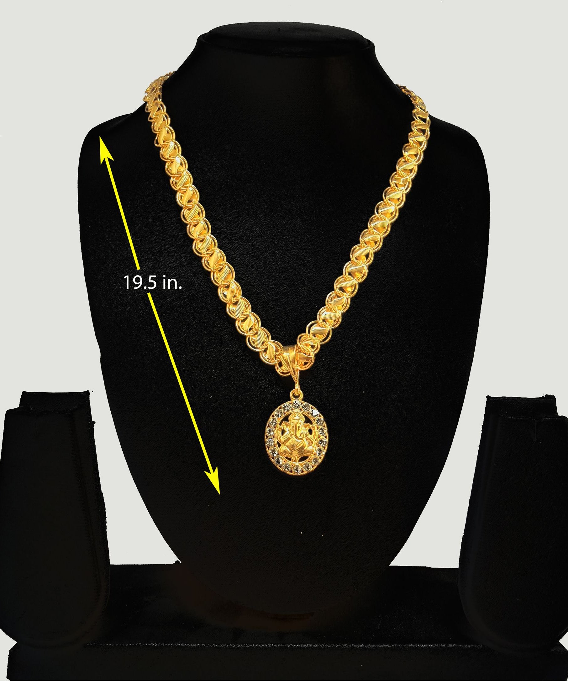 Luxurious Men's Gold Plated Pendant With Chain Vol 4