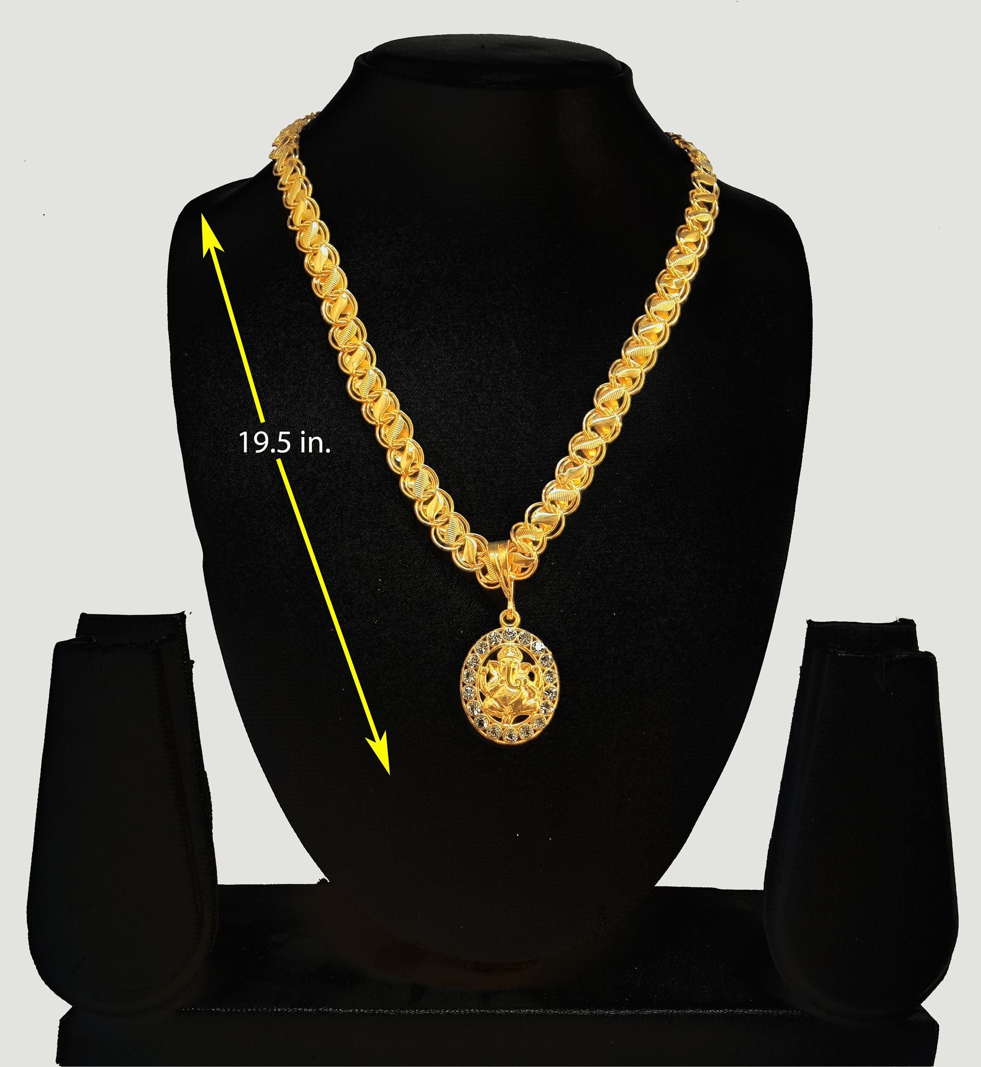 Luxurious Men's Gold Plated Pendant With Chain Vol 4
