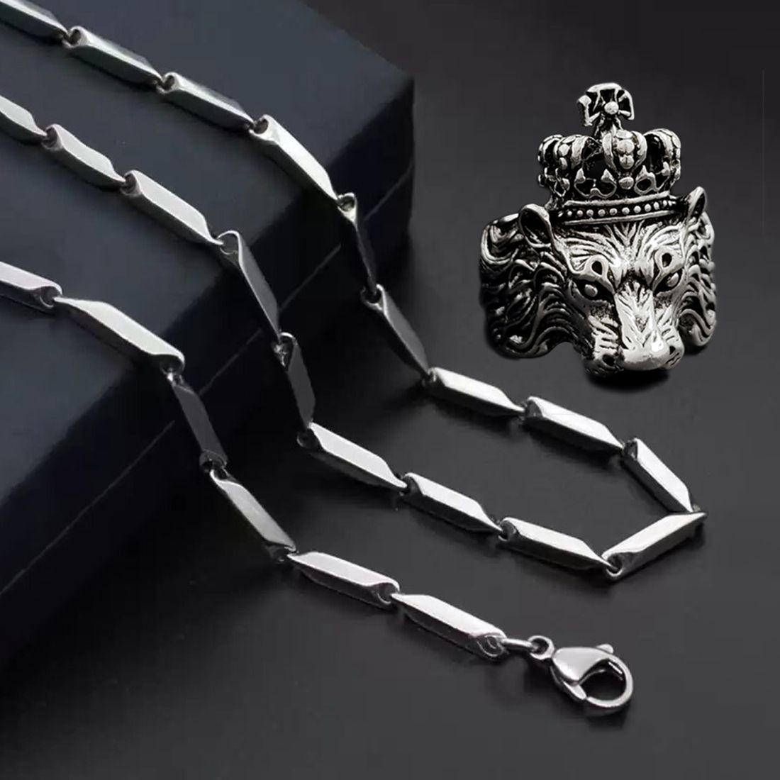 Silver plated chain with silver plated