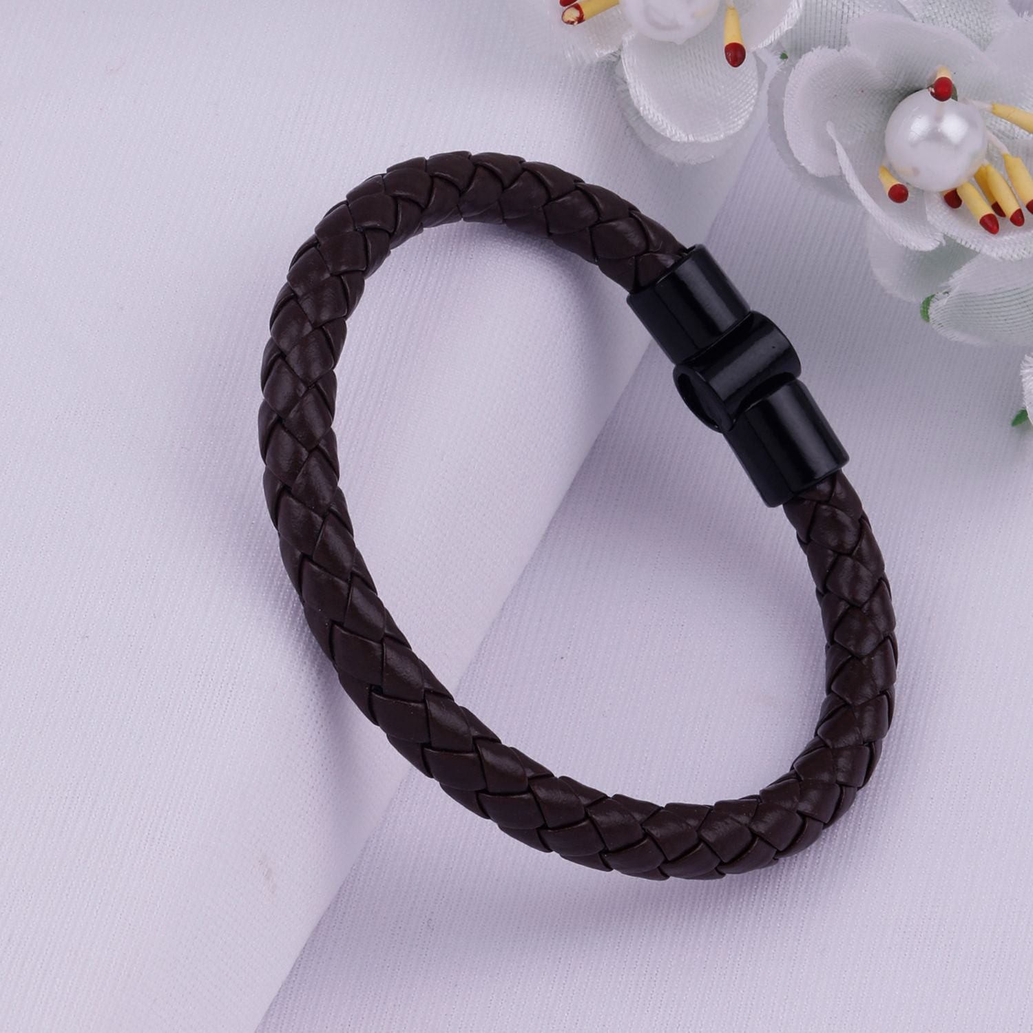 Leather Bracelet for Men Brown