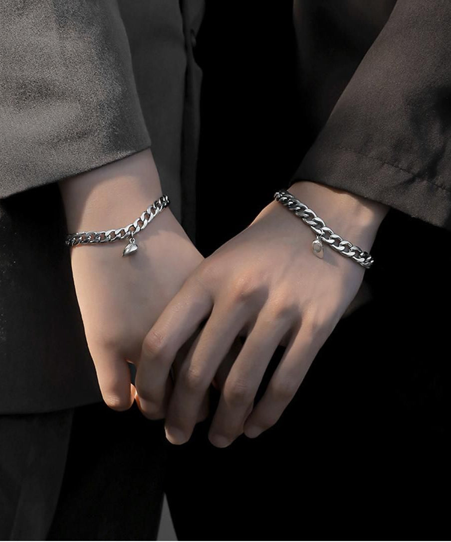 AVR JEWELS Heart Couple Bracelet For Women and Men