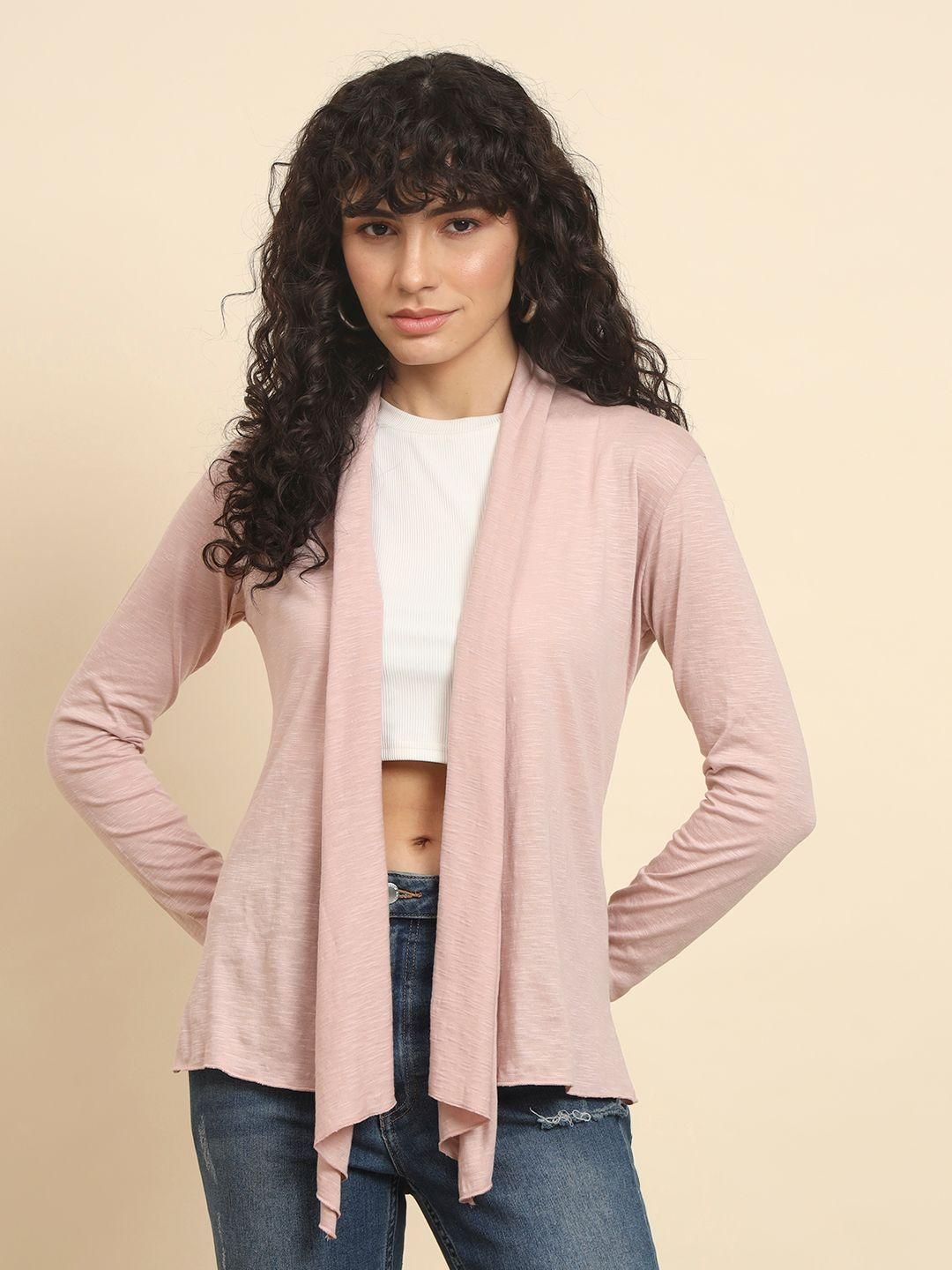TRENDARREST Women Peach Shrug