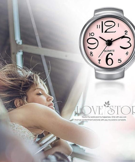 Women's Men's Ring Watch Analogue Quartz on Finger Watch Ring